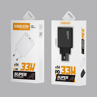 Cargador Doble Toma USB + USB C, 33W, Ultra Rápido, Cable USB C - USB C Incluido.